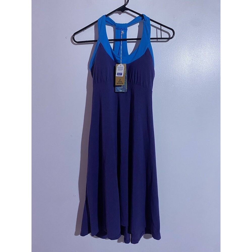 Prana‎ Cali Dress XS Racerback Indigo Purple Blue Botanica Athleisure Training
